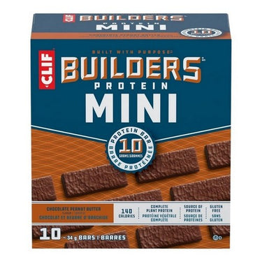 Builders Protein Mini Chocolate Peanut Butter Bar 34 Grams X (Pack Of 10) by Clif Bar