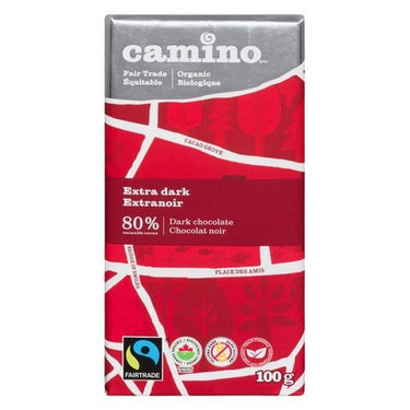Camino, Extra Dark Dark Chocolate 80% Cocoa, 100 Grams (Case Of 12)