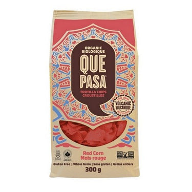 Que Pasa, Organic Red Corn Tortilla Chips, 300 Grams (Case Of 12)