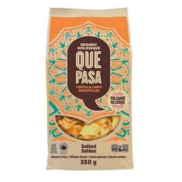Que Pasa, Organic Tortilla Chips Salted, 350 Grams (Case Of 12)