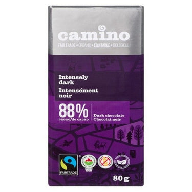 Camino, Organic Intensely Dark Chocolate 88% Cocoa, 80 Grams (Case Of 14)
