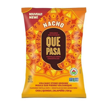 Que Pasa, Organic Tortilla Chips Nacho, 156 Grams (Case Of 12)