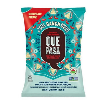 Que Pasa, Organic Tortilla Chips Sweet And Spicy Ranch, 156 Grams (Case Of 12)