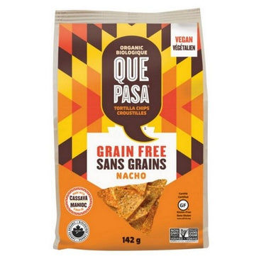 Que Pasa, Tortilla Cassava Chips Grain Free Nacho, 142 Grams (Case Of 12)