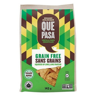 Que Pasa, Tortilla Chips Grain Free Squeeze Of Lime, 142 Grams (Case Of 12)