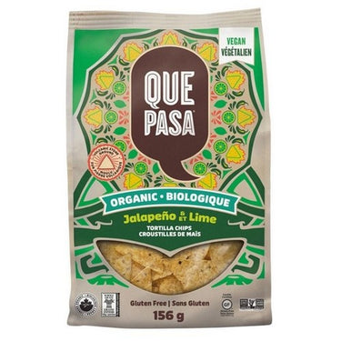 Que Pasa, Organic Jalapeno And Lime Tortilla Chips, 156 Grams (Case Of 12)