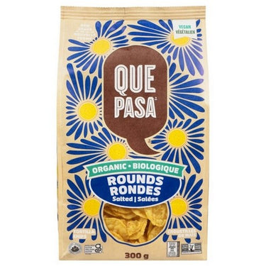 Que Pasa, Organic Gluten Free Round Saled Tortilla Chip, 300 Grams (Case Of 12)