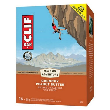 Clif Bar, 70% Organic Crunchy Peanut Butter, 68 Grams (Pack Of 16) (Case Of 3)