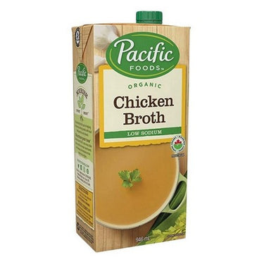 Pacific Foods, Organic Chicken Broth Low Sodium, 946 Ml (Case Of 12)