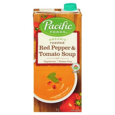 Pacific Foods, Organic Roasted Red Pepper and Tomato Soup, 1 Liter (Case Of 12)