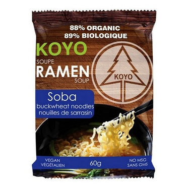 Ramen Soup Soba Buckwheat Noodles 60 Grams by Koyo