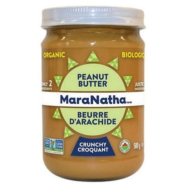 Maranatha, Organic Peanut Butter Crunchy Salted, 500 Grams (Case Of 6)