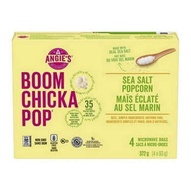 Microwave Popcorn Sea Salt 4 X 93 Grams by BoomChickaPop