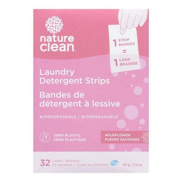 Nature Clean, Laundry Detergent Strips Wildflower, 32 Count (Case Of 12)