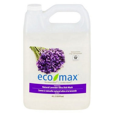 Eco-Max, Ultra Dish Wash Refill Natural Lavender, 4 Liters (Case Of 2)