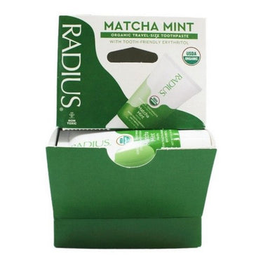 Organic Toothpaste Matcha Mint Travel size 24 Count X 23 Grams by Radius