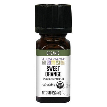 Organic Essential Oil Sweet Orange 7.4 Ml by Aura Cacia