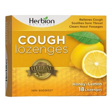 Cough Lozenges Honey Lemon 18 Count by Herbion