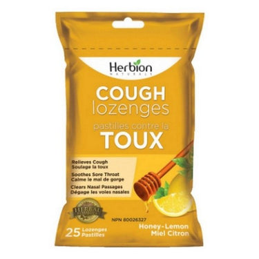 Cough Lozenges Honey Lemon 25 Count by Herbion