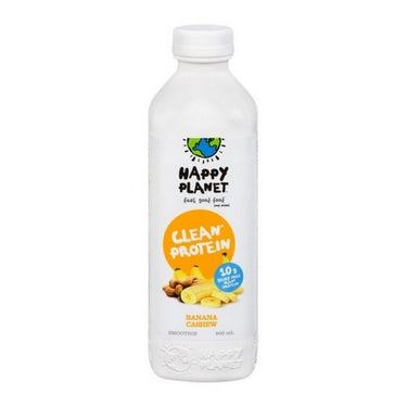 Clean Protein Plant Based Shake Banana Cashew 900 Ml X 6 by Happy Planet