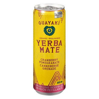 Organic Yerba Mate Sparkling Cranberry Pomegranate 355 Ml X 12 by Guayaki