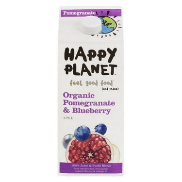 Organic Pomegranate Blueberry Juice 1.75 Liters X 6 by Happy Planet
