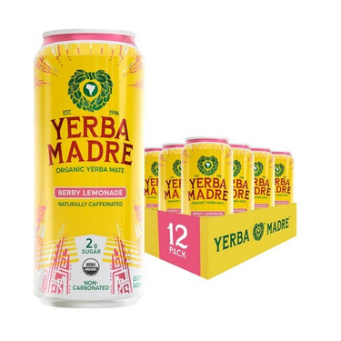 Organic Yerba Mate Berry Lemonade 458 Ml X 12 by Guayaki