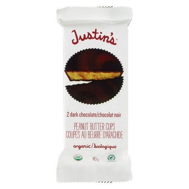 Organic Dark Chocolate Peanut Butter Cups 40 Grams X 12 by Justin's