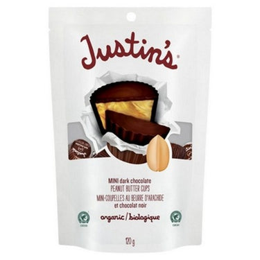 Organic Peanut Butter Mini Cups Dark Chocolate 120 Grams X 6 by Justin's