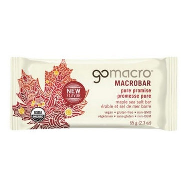 Organic Macrobar Maple Sea Salt 65 Grams X 12 by Gomacro