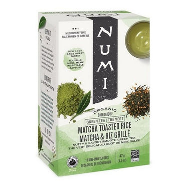 Organic Matcha Toasted Rice Green Tea 1.65 Oz X 18 Count (Case Of 6) by Numi Tea