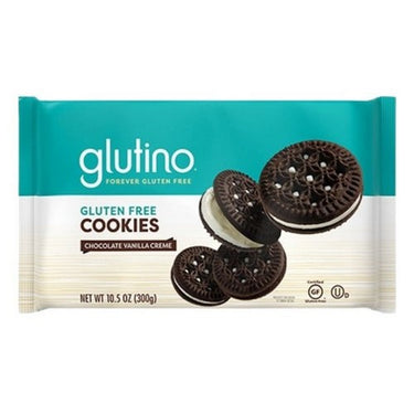 Chocolate Vanilla Cream Cookies 300 Grams X 12 by Glutino