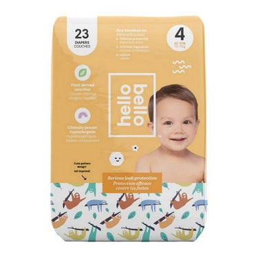 Jumbo Diaper Pack Size 4 (22–37 Pounds) 23 Count X 4 by Hello Bello