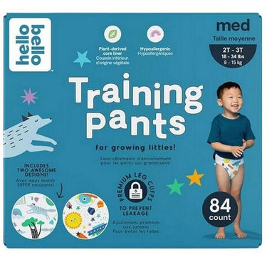 Training Pants Club Box For Boys And Girls Size Medium 2T-3T (18–34 Pounds) 84 Count by Hello Bello