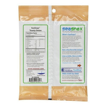 Organic Seaweed Snacks Toasty Onion 15 Grams X 16 by Seasnax