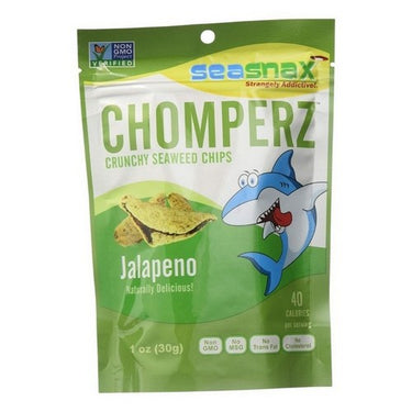 Jalapeno Chomperz Crunchy Seaweed Chips 30 Grams X 8 by Seasnax