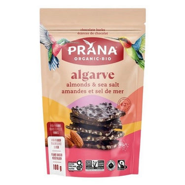 Organic Chocolate Bark With Almonds And Sea Salt 100 Grams X 8 by Prana