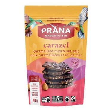 Organic Chocolate Bark With Caramelized Nuts and Sea Salt 100 Grams X 8 by Prana