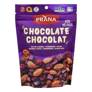 Chocolate Salted Almonds Cranberries And Raisins Mix 350 Grams X 12 by Prana