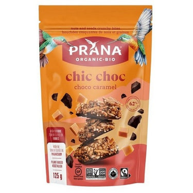 Organic Caramel And Chocolate Crunchy Bites Chic Choc 125 Grams X 8 by Prana