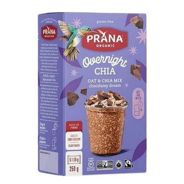 Organic Chocolatey Dream Overnight Oat And Chia Mix 50 Grams X 5 Count (Case Of 8) by Prana
