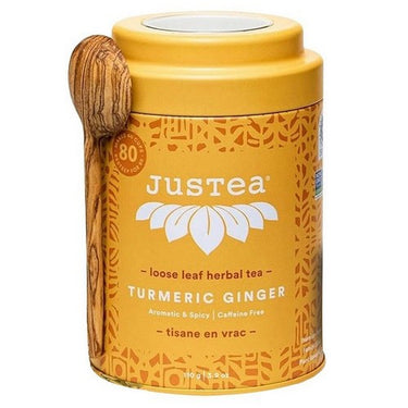 Turmeric Ginger Loose Leaf Herbal Tea 110 Grams X 6 by JusTea