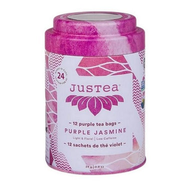 Purple Jasmine Pyramid Purple Tea 0.8 Oz X 12 Packets (Case Of 6) by JusTea