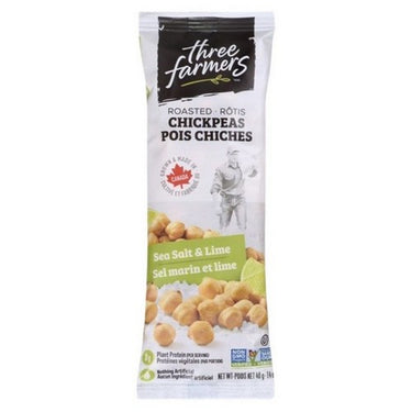Chickpeas Roasted Sea Salt And Lime 40 Grams X 12 by Three Farmers