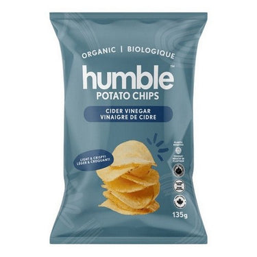 Organic Cider Vinegar Chips 135 Grams X 12 by Humble Potato Chips