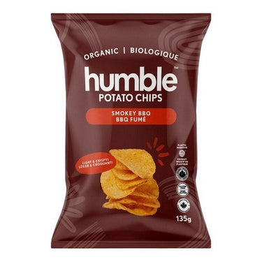Organic Smokey BBQ Chips 135 Grams X 12 by Humble Potato Chips