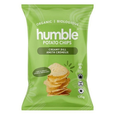 Organic Creamy Dill Potato Chips 135 Grams X 12 by Humble Potato Chips