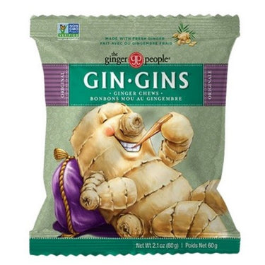Ginger People, Original Gin Gins Ginger Chewy Candies, 60 Grams X 12