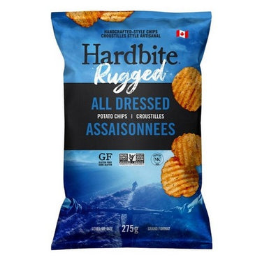 Rugged All Dressed Potato Chips 275 Grams X 12 by Hardbite