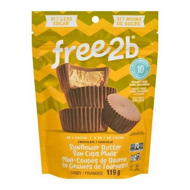 Mini Sunflower Butter Chocolate Cups 119 Grams X 8 by Free2B